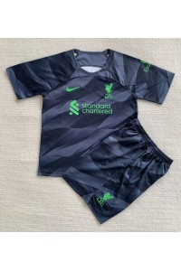 Fotbalové Dres Liverpool Brankářské Dětské Venkovní Oblečení 2022-23 Krátký Rukáv (+ trenýrky)